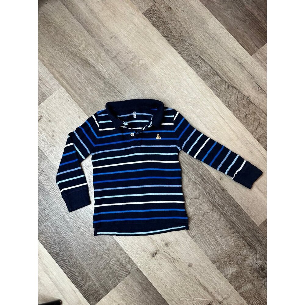 Baby Gap Blue Striped Collared Long Sleeve size 4t